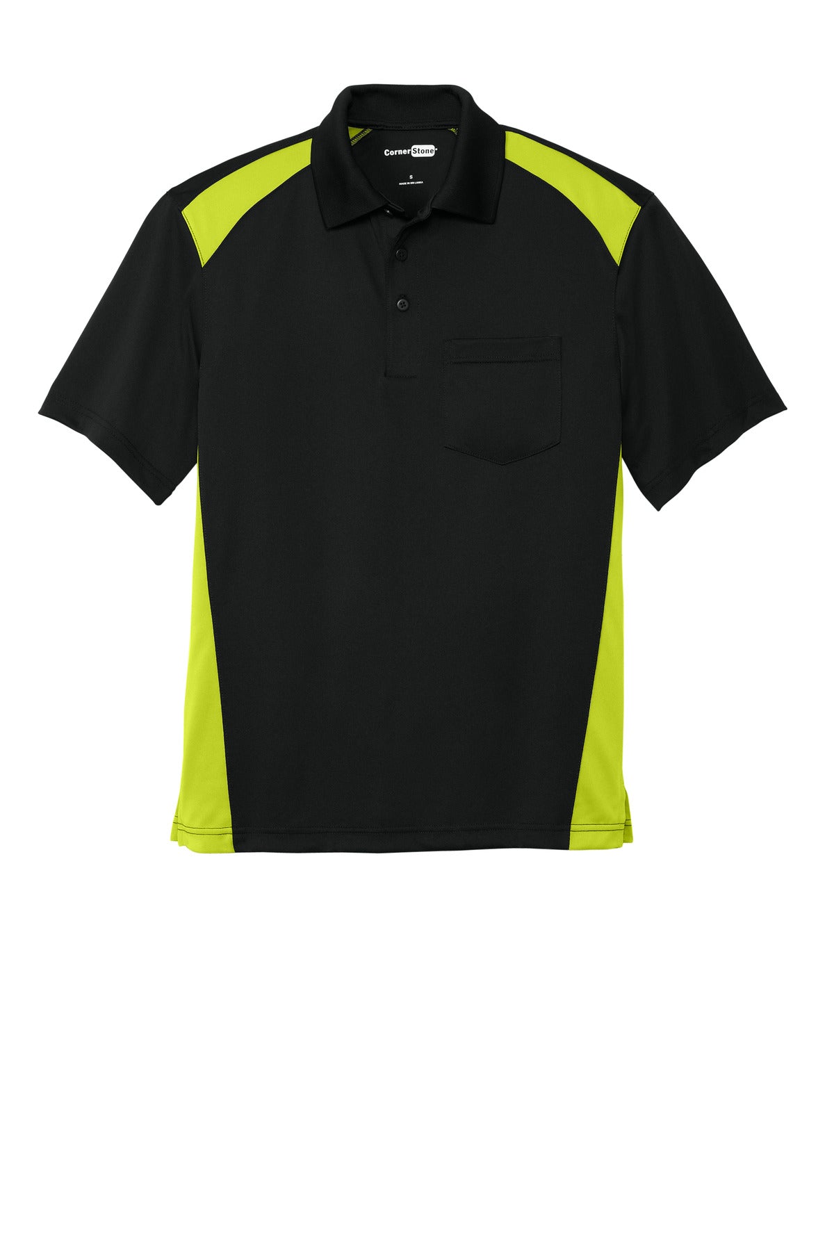 CornerStone® Select Snag-Proof Two Way Colorblock Pocket Polo. CS416