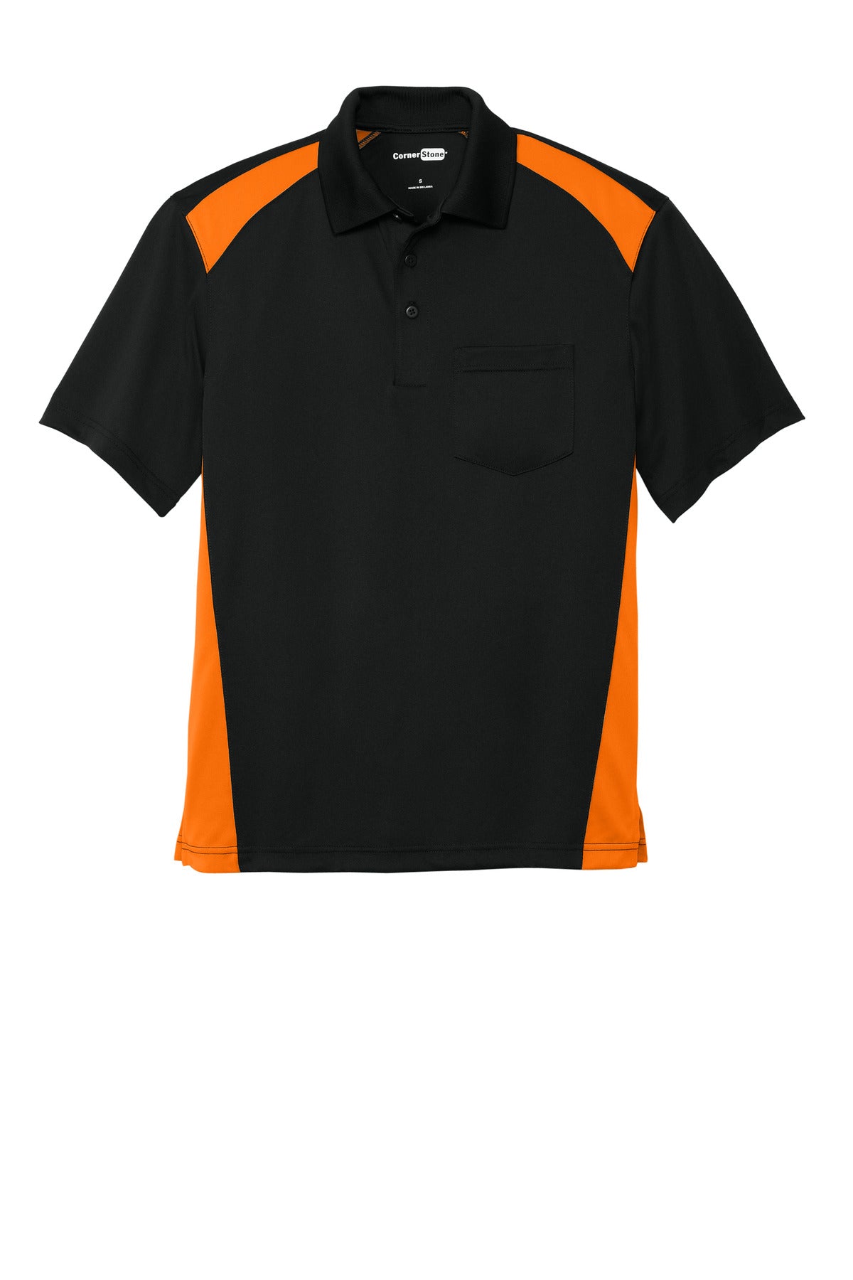 CornerStone® Select Snag-Proof Two Way Colorblock Pocket Polo. CS416