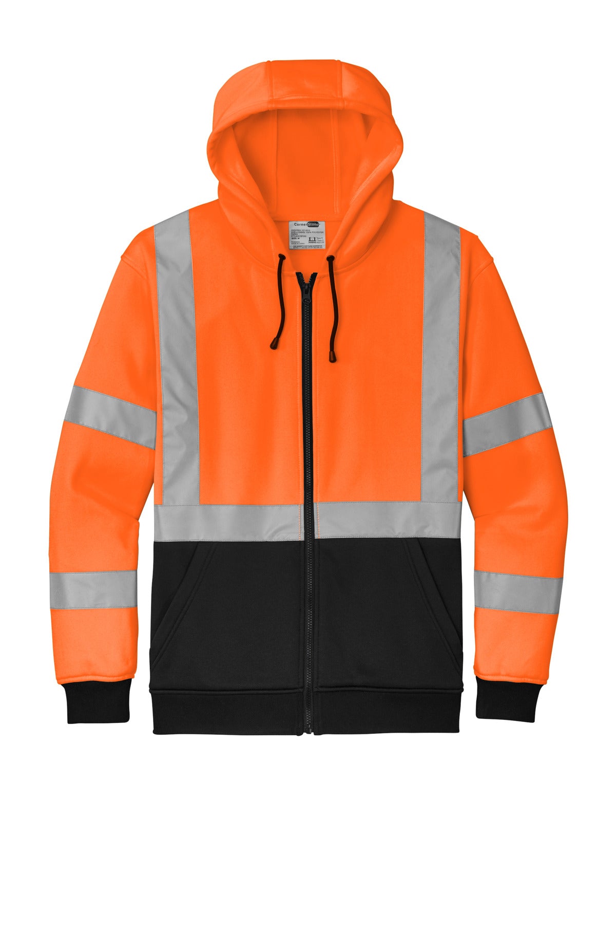 CornerStone® A107 Class 3 Heavy-Duty Fleece Full-Zip Hoodie CSF300 - hero