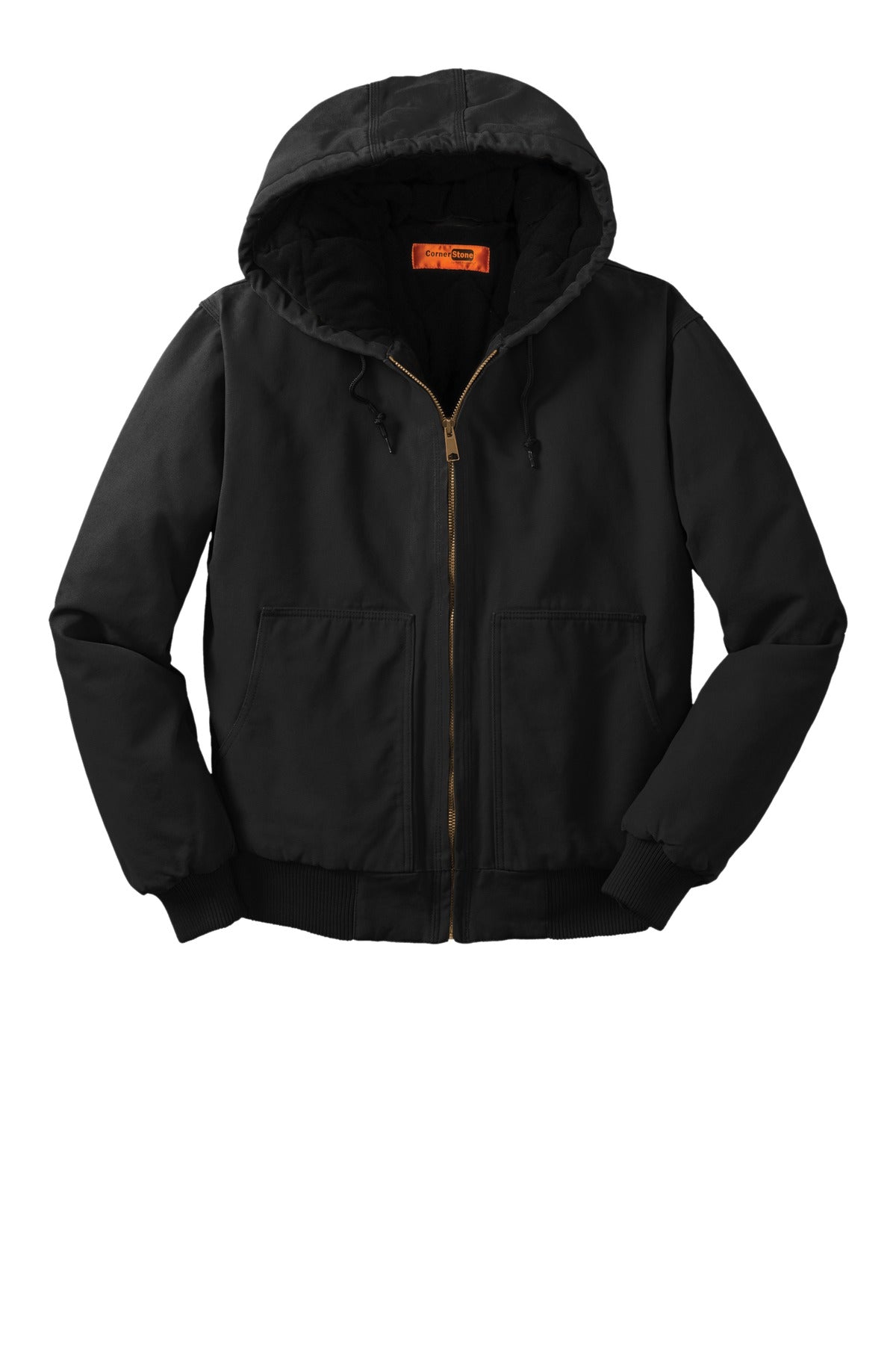CornerStone® Washed Duck Cloth Insulated Hooded Work Jacket. CSJ41 - hero