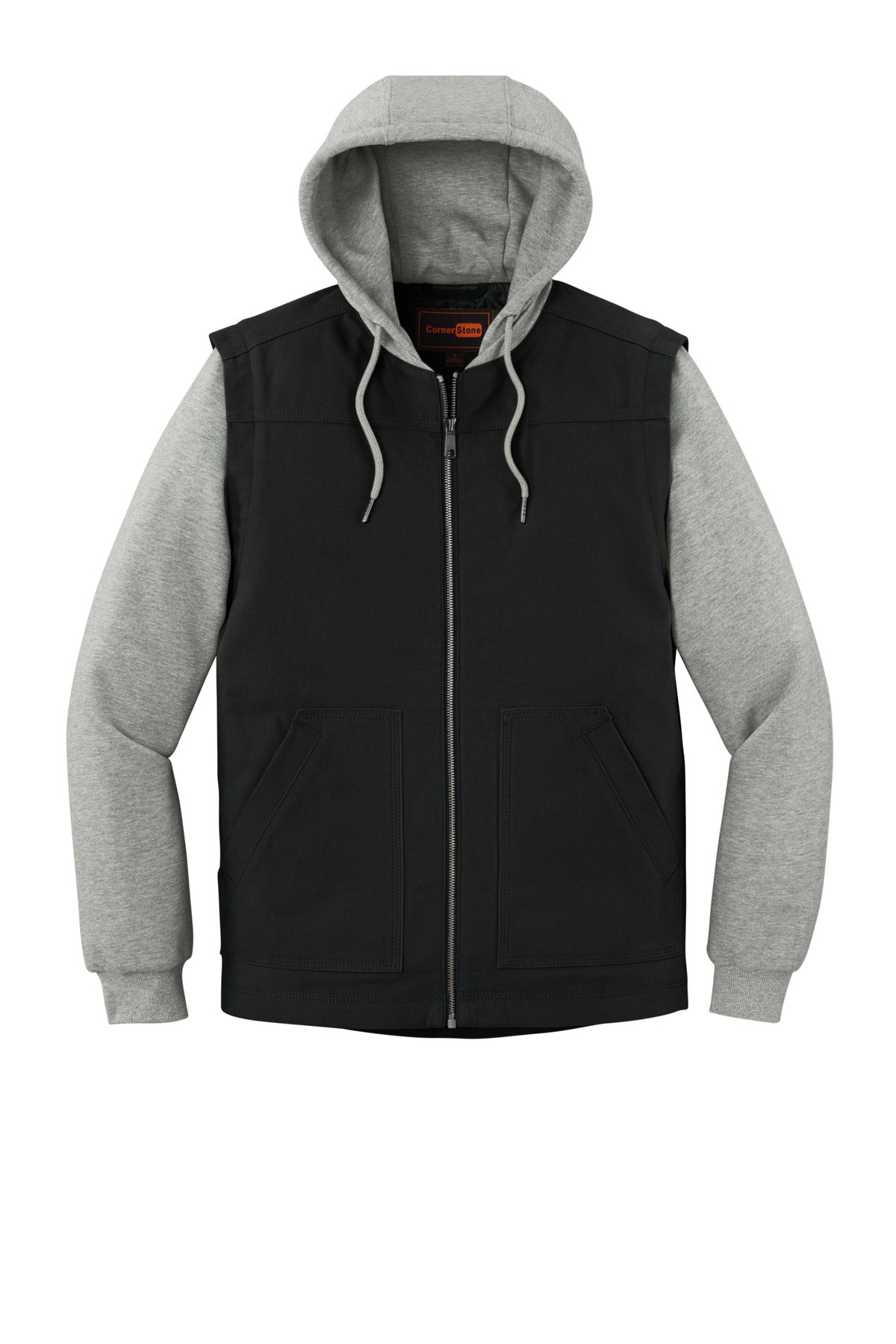 CornerStone® Duck Fleece Full-Zip Hooded Jacket CSJ42 - hero