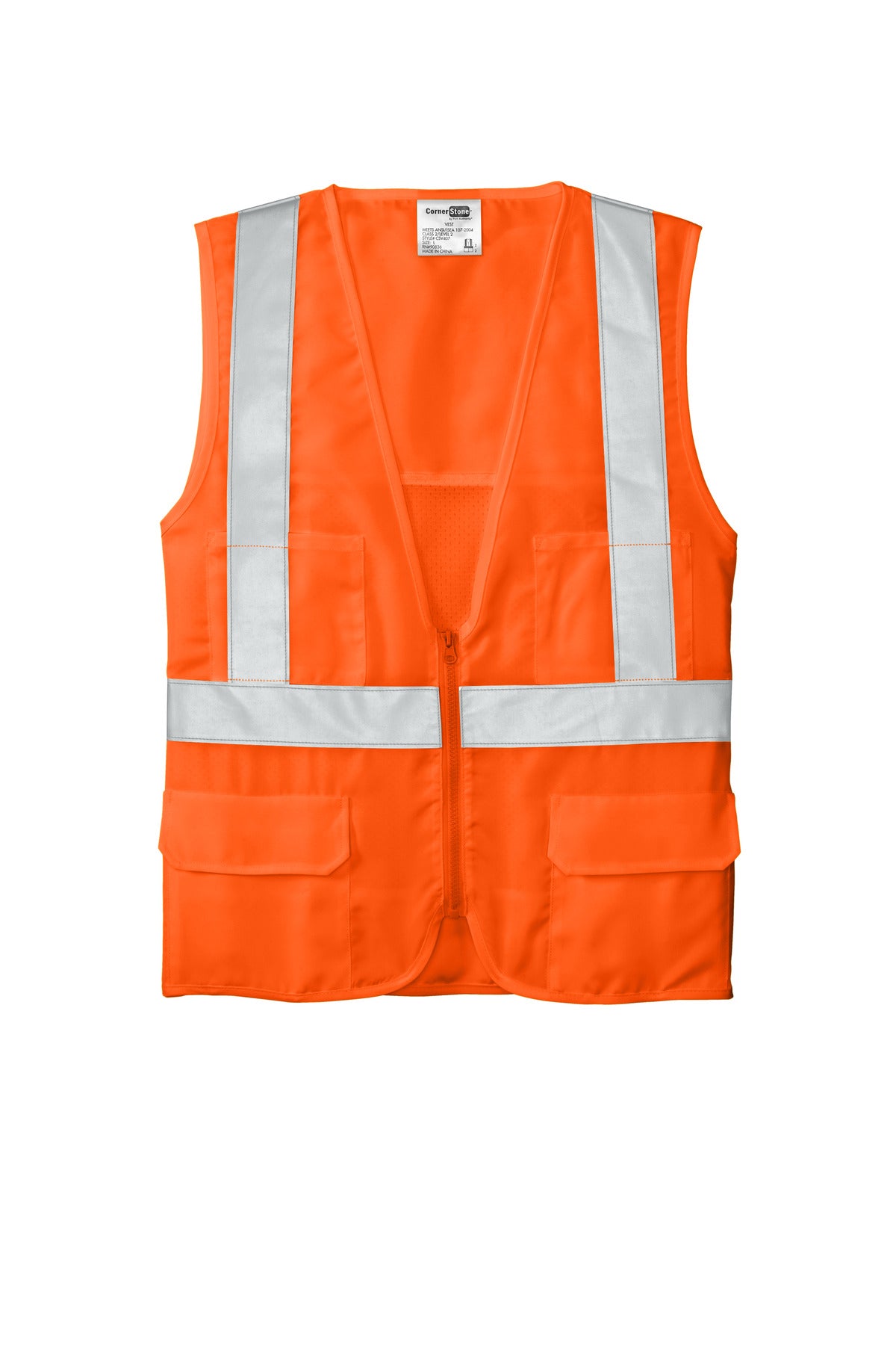 CornerStone® - ANSI 107 Class 2 Mesh Back Safety Vest. CSV405 - hero