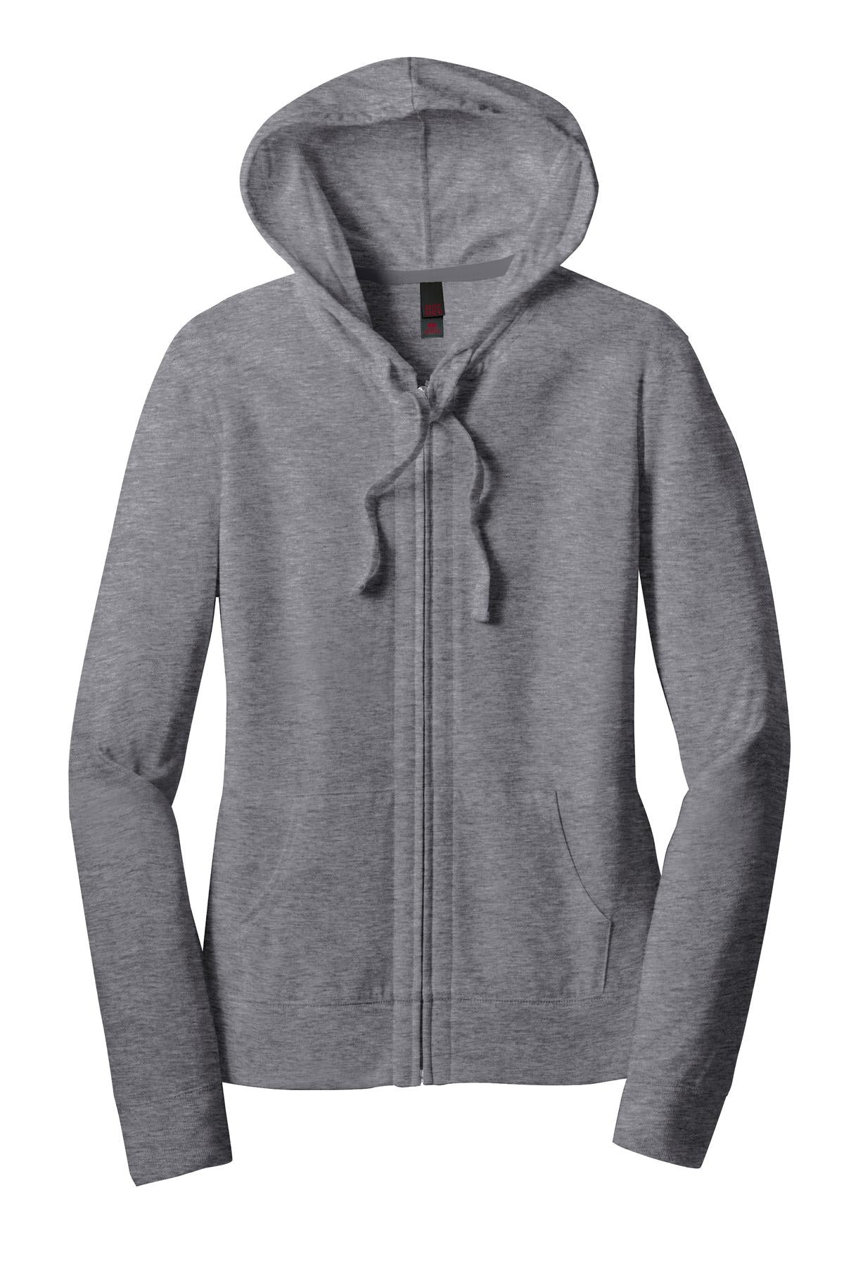 District® Women's Fitted Jersey Full-Zip Hoodie. DT2100