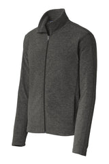 Port Authority® Heather Microfleece Full-Zip Jacket. F235 - hero