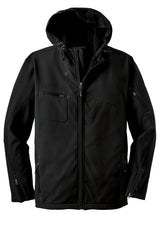 Port Authority® Textured Hooded Soft Shell Jacket. J706 - hero