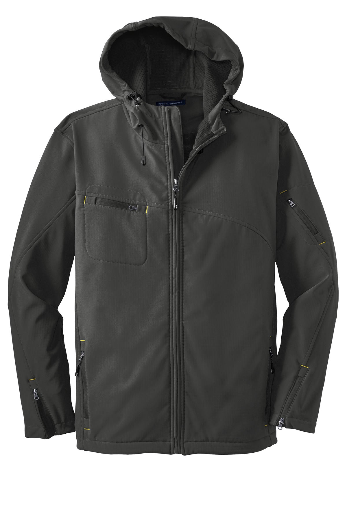 Port Authority® Textured Hooded Soft Shell Jacket. J706