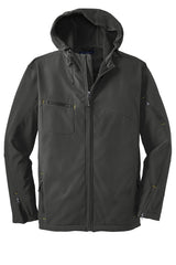 Port Authority® Textured Hooded Soft Shell Jacket. J706
