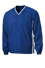 Sport-Tek® Tipped V-Neck Raglan Wind Shirt. JST62