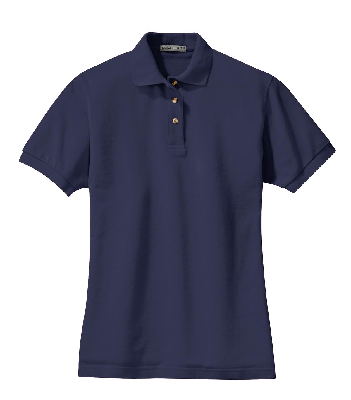 Port Authority® Women's Heavyweight Cotton Pique Polo. L420 - hero
