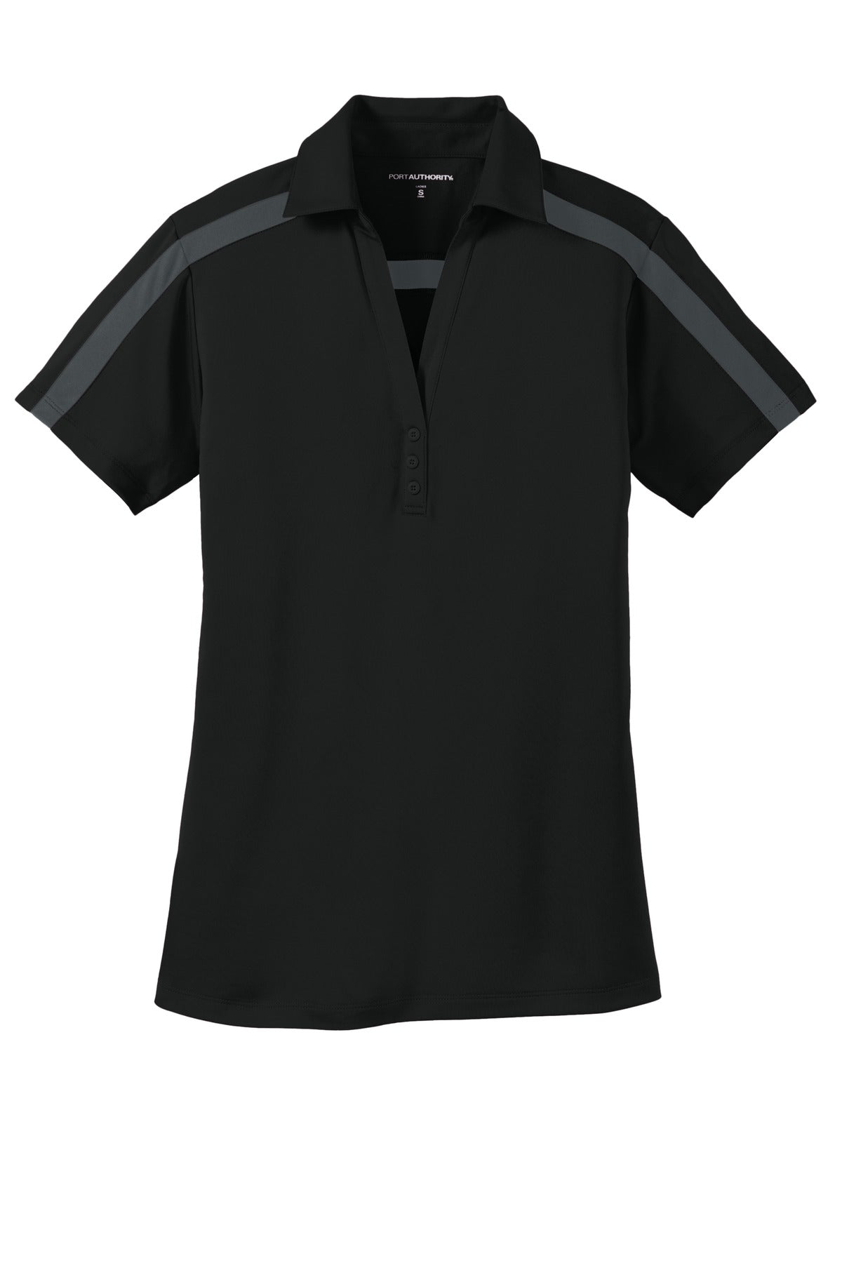 Port Authority® Women's Silk Touch Performance Colorblock Stripe Polo. L547 - hero