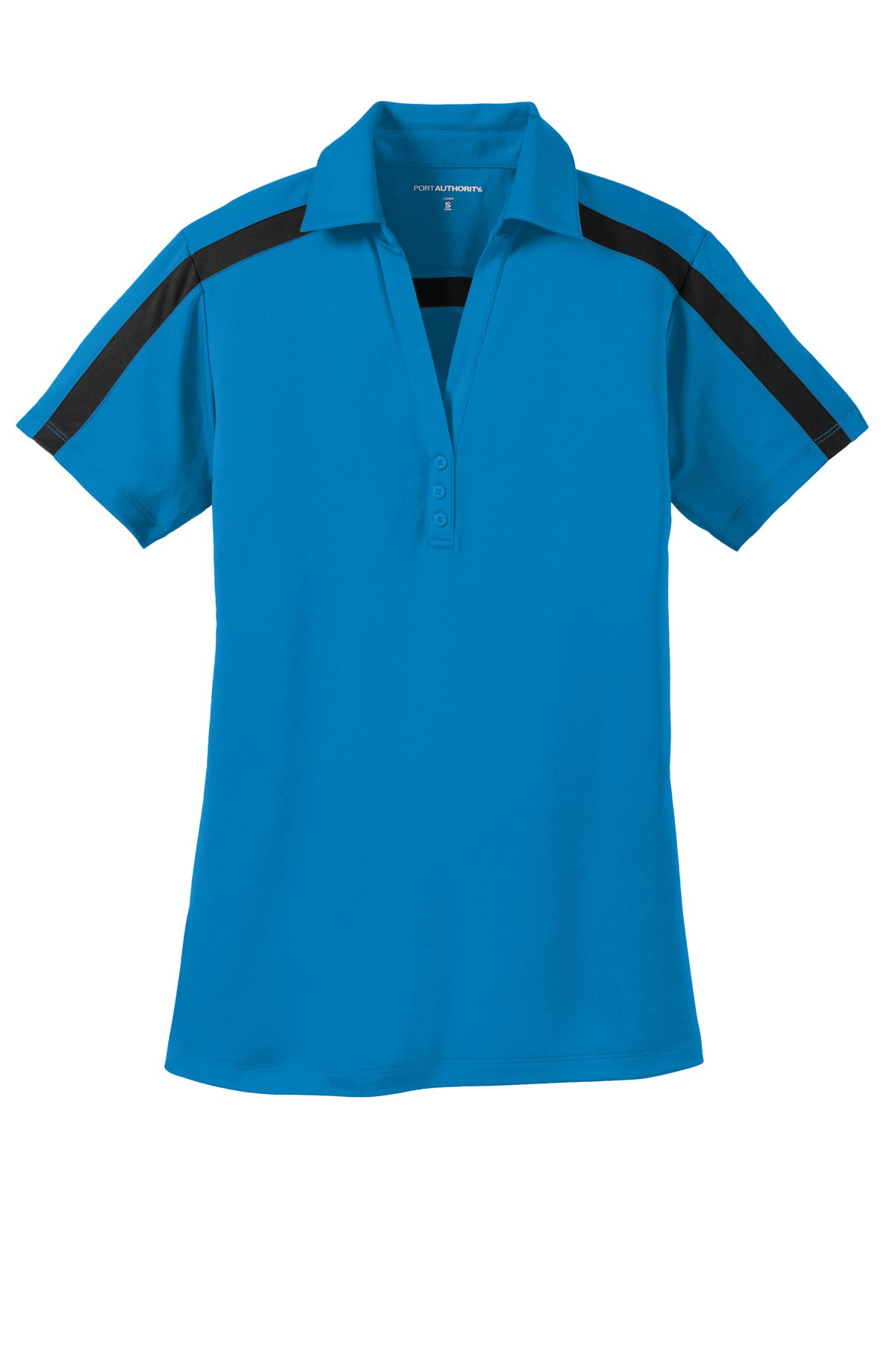Port Authority® Women's Silk Touch Performance Colorblock Stripe Polo. L547