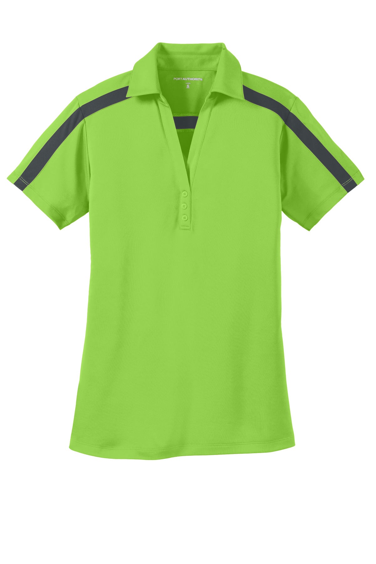 Port Authority® Women's Silk Touch Performance Colorblock Stripe Polo. L547