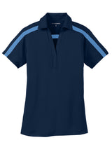 Port Authority® Women's Silk Touch Performance Colorblock Stripe Polo. L547