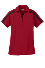 Port Authority® Women's Silk Touch Performance Colorblock Stripe Polo. L547