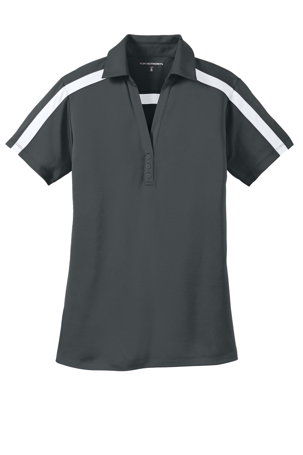Port Authority® Women's Silk Touch Performance Colorblock Stripe Polo. L547