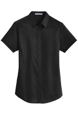 Port Authority® Women's Short Sleeve SuperPro Twill Shirt. L664 - hero