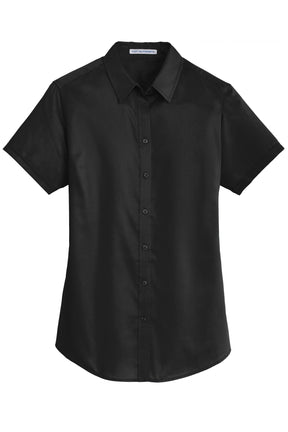 Port Authority® Women's Short Sleeve SuperPro Twill Shirt. L664 - hero