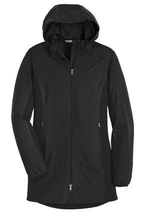 Port Authority® Women's Active Hooded Soft Shell Jacket. L719 - hero