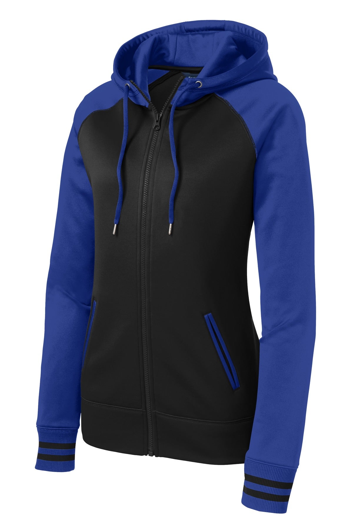 Sport-Tek® Women's Sport-Wick® Varsity Fleece Full-Zip Hooded Jacket. LST236