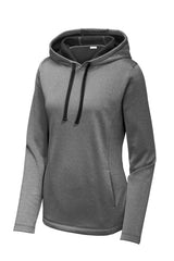 Sport-Tek ® Women's PosiCharge ® Sport-Wick ® Heather Fleece Hooded Pullover. LST264 - hero