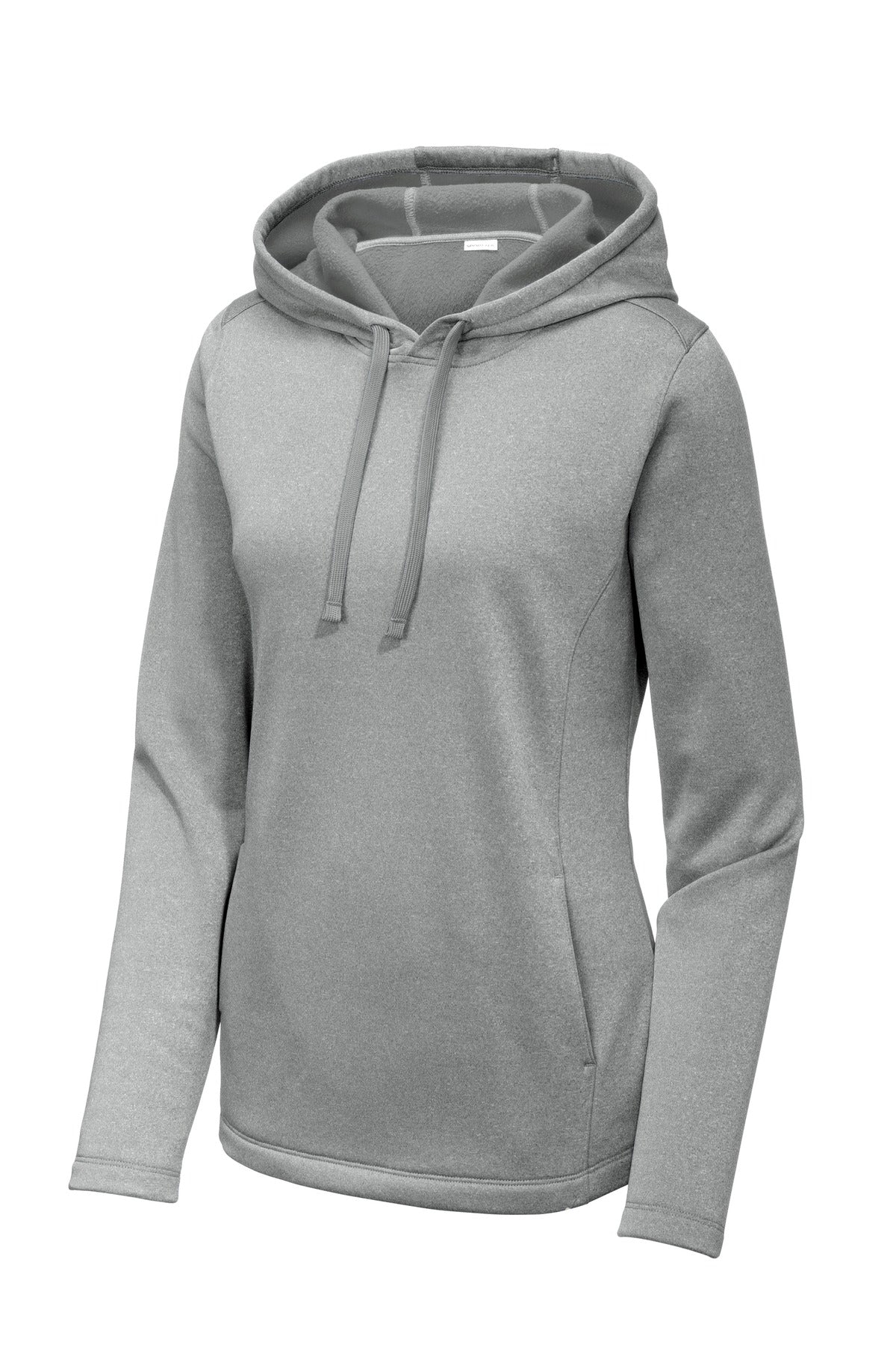 Sport-Tek ® Women's PosiCharge ® Sport-Wick ® Heather Fleece Hooded Pullover. LST264
