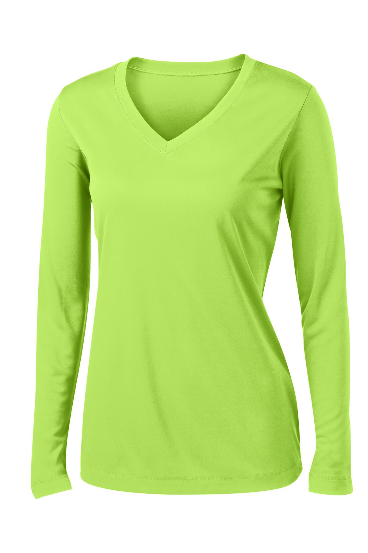 Sport-Tek® Women's Long Sleeve PosiCharge® Competitor V-Neck Tee. LST353LS
