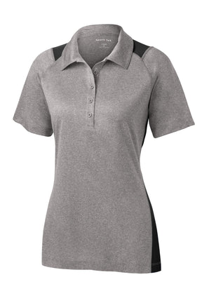 Sport-Tek® Women's Heather Colorblock Contender Polo. LST665 - hero