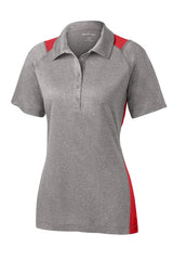 Sport-Tek® Women's Heather Colorblock Contender Polo. LST665