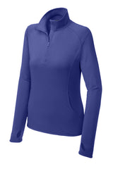 Sport-Tek® Women's Sport-Wick® Stretch 1/4-Zip Pullover. LST850