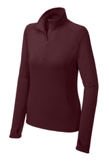 Sport-Tek® Women's Sport-Wick® Stretch 1/4-Zip Pullover. LST850