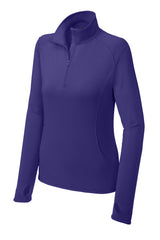 Sport-Tek® Women's Sport-Wick® Stretch 1/4-Zip Pullover. LST850