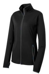 Sport-Tek® Women's Sport-Wick® Stretch Contrast Full-Zip Jacket. LST853 - hero