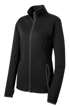 Sport-Tek® Women's Sport-Wick® Stretch Contrast Full-Zip Jacket. LST853 - hero