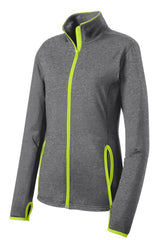 Sport-Tek® Women's Sport-Wick® Stretch Contrast Full-Zip Jacket. LST853