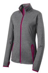 Sport-Tek® Women's Sport-Wick® Stretch Contrast Full-Zip Jacket. LST853