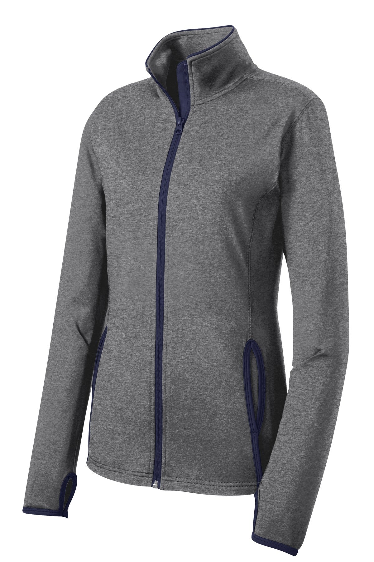Sport-Tek® Women's Sport-Wick® Stretch Contrast Full-Zip Jacket. LST853