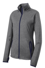 Sport-Tek® Women's Sport-Wick® Stretch Contrast Full-Zip Jacket. LST853
