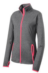 Sport-Tek® Women's Sport-Wick® Stretch Contrast Full-Zip Jacket. LST853