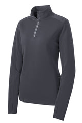 Sport-Tek® Women's Sport-Wick® Textured 1/4-Zip Pullover. LST860