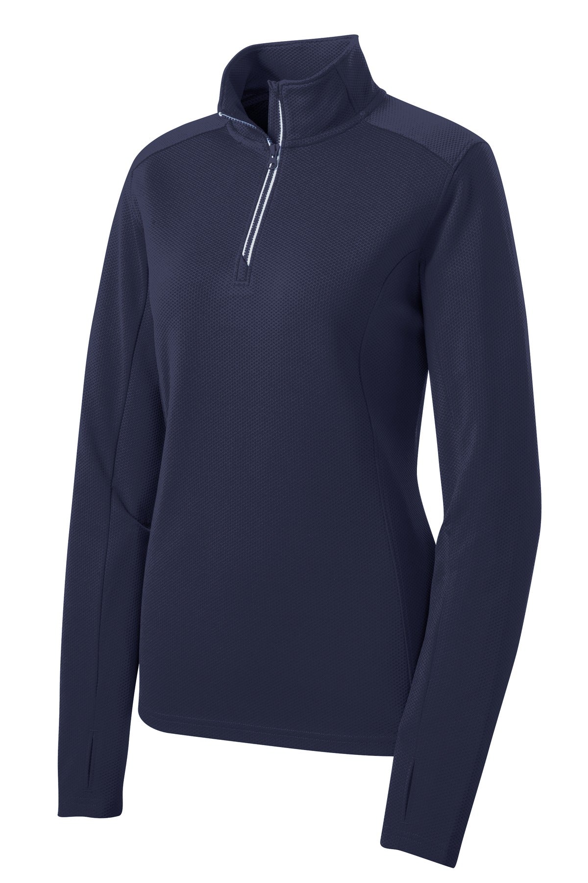 Sport-Tek® Women's Sport-Wick® Textured 1/4-Zip Pullover. LST860
