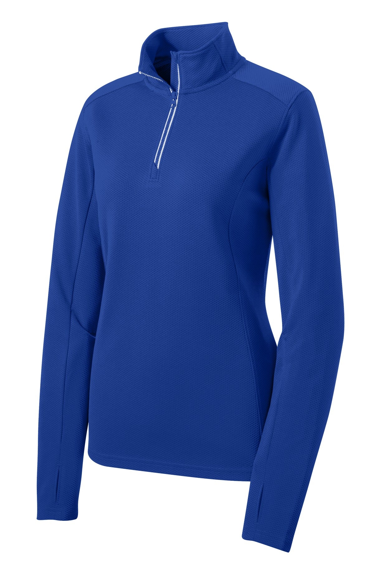 Sport-Tek® Women's Sport-Wick® Textured 1/4-Zip Pullover. LST860