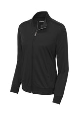 Sport-Tek ® Women's Tricot Sleeve Stripe Track Jacket. LST94 - hero
