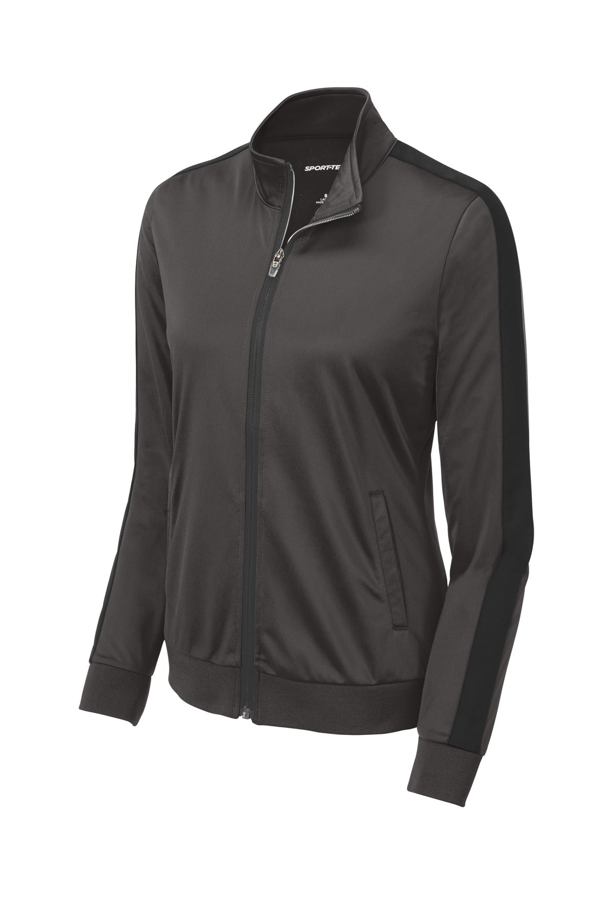 Sport-Tek ® Women's Tricot Sleeve Stripe Track Jacket. LST94