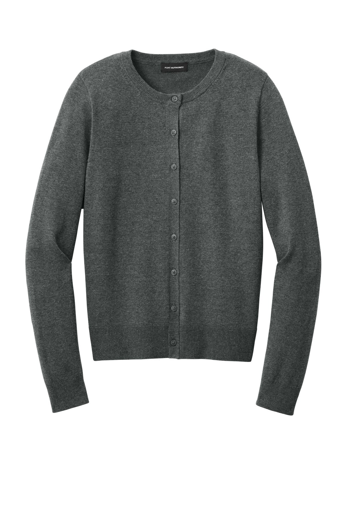 Port Authority® Women's Easy Care Crewneck Cardigan Sweater LSW2870 - hero