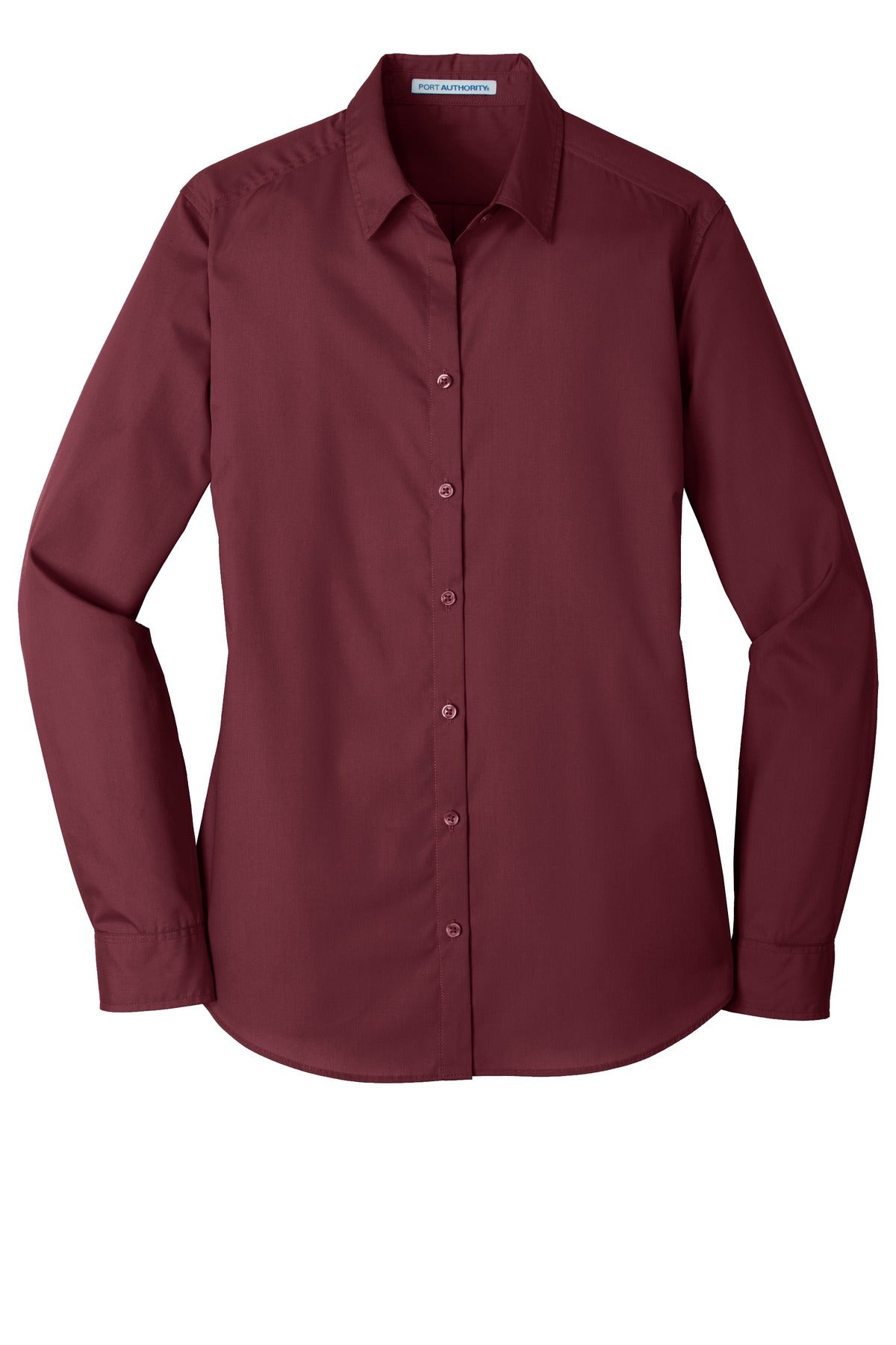 Port Authority® Women's Long Sleeve Carefree Poplin Shirt. LW100