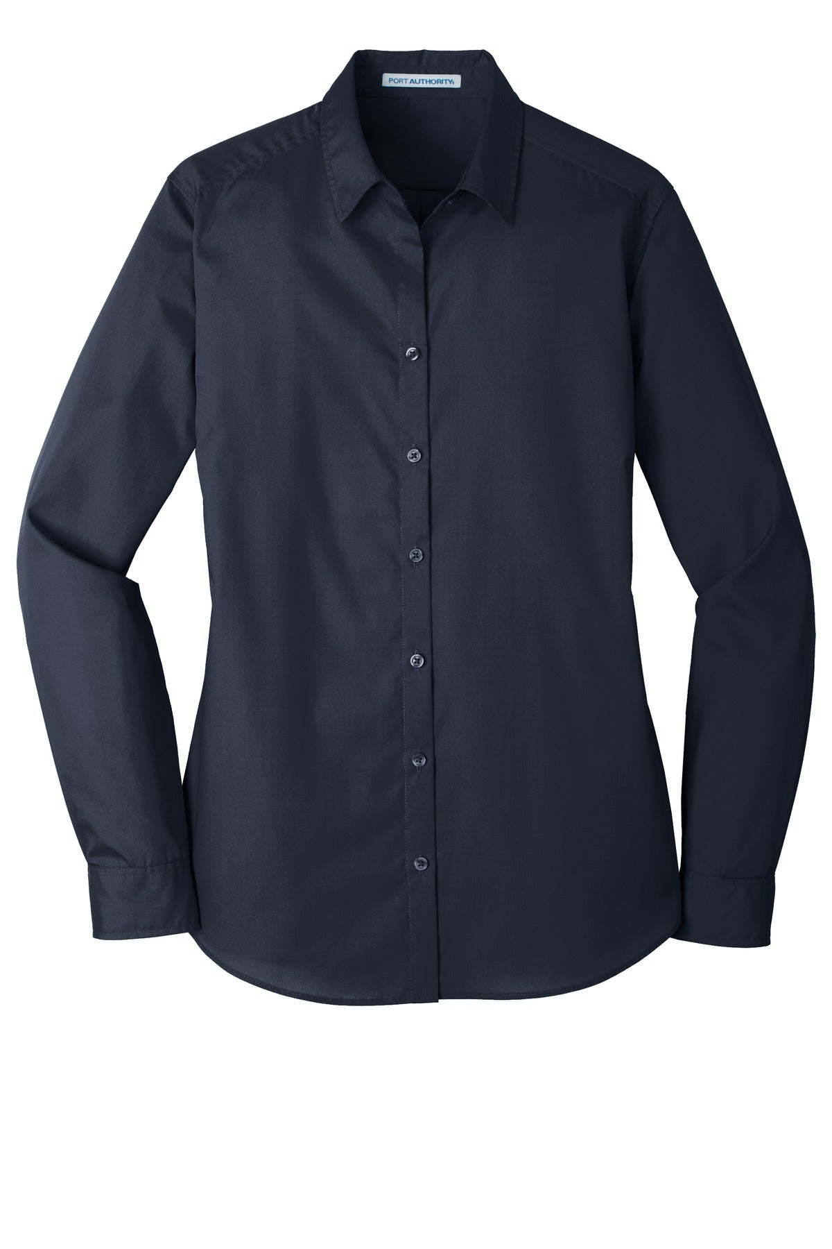 Port Authority® Women's Long Sleeve Carefree Poplin Shirt. LW100