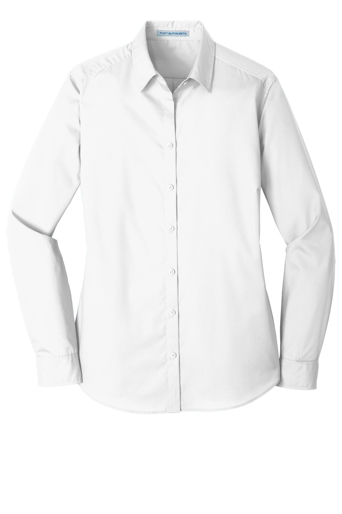 Port Authority® Women's Long Sleeve Carefree Poplin Shirt. LW100 - hero