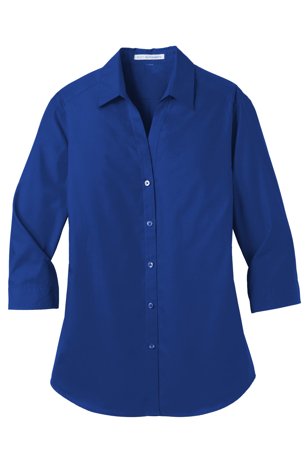 Port Authority® Women's 3/4-Sleeve Carefree Poplin Shirt. LW102