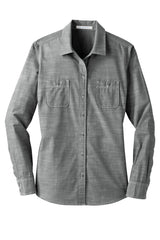 Port Authority® Women's Slub Chambray Shirt. LW380 - hero