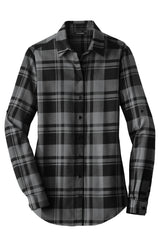 Port Authority® Women's Plaid Flannel Tunic . LW668 - hero